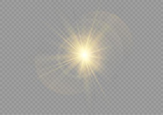 Vector sun light special lens flare light effect. front lens sun flare. Vector blur in radiance light. Decor element. Horizontal star beams and spotlight. star