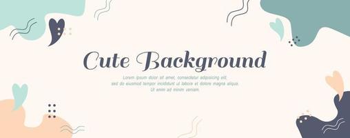 Abstract cute background template design vector