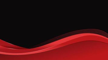 Abstract red black wave background template design vector