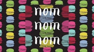 colorido fondo de arte conceptual de alimentos. dieta saludable. servicio de entrega de bocadillos. animación mínima de patrón de hamburguesa aislada en banner creativo blanco. video