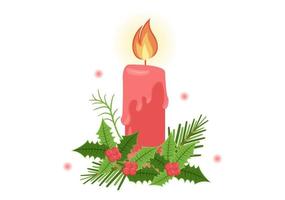 First Sunday of Advent or the Beginning of a New Church Year Which Takes Place on November 27 in Template Hand Drawn Cartoon Flat Illustration vector