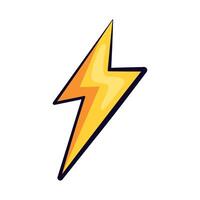 ray thunder retro vector