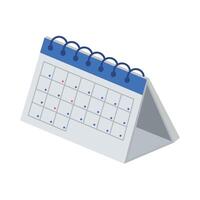 calendar reminder isometric style vector