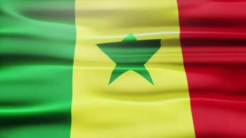 Senegal golvend vlag animatie video