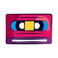 red cassette retro style vector