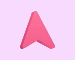 Realistic arrow 3d icon design illustrations. 3d render vector design concept