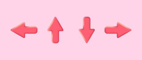 3D arrow icon realistic vector concept isolated. Trendy modern design illustration