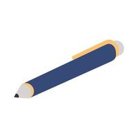 blue pen isometric vector