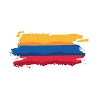 colombian flag painted vector