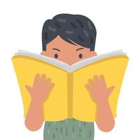 Man people reading a book vector