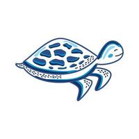 turtle sealife sketch vector