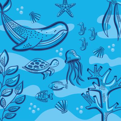 sealife animals and plants