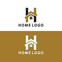 letra inicial h inicio logo icono vector ilustración diseño