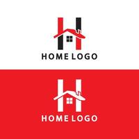 Initial letter H  Home logo icon vector illustration design