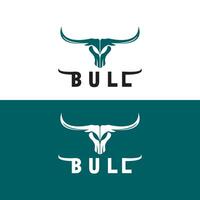 Bull logo y símbolos vector plantilla iconos aplicación