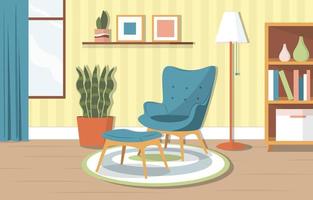 interiores de estilo retro vector