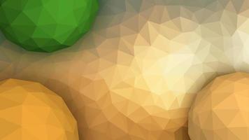Polygonal Mosaic Background with Low Poly Spheres, Widescreen Vector Illustration