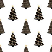 christmas trees seamless design for wrapping paper vector