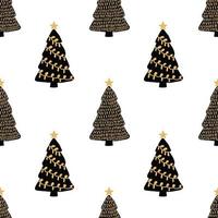 christmas trees seamless design for wrapping paper vector