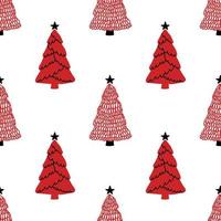 christmas trees seamless design for wrapping paper vector