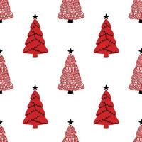 christmas trees seamless design for wrapping paper vector