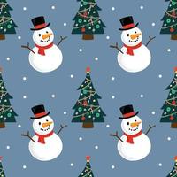 cute christmas items seamless pattern design for wrapping paper blue background vector