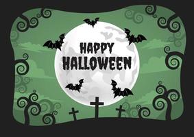 banner espeluznante de halloween para el diseño de vector de contenido de halloween