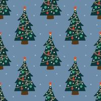 cute christmas items seamless pattern design for wrapping paper dark background vector