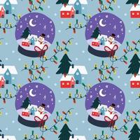 cute christmas items seamless pattern design for wrapping paper vector