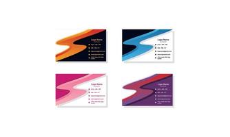 conjunto de plantillas de tarjetas de visita diseño creativo vector