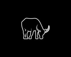 buffalo outline vector silhouette