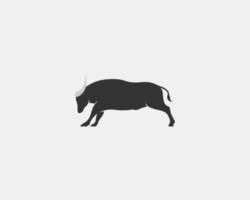 silueta de vector de búfalo