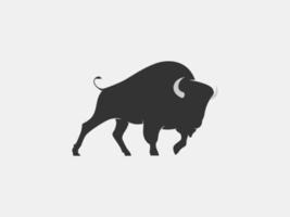 silueta vectorial de bisonte vector