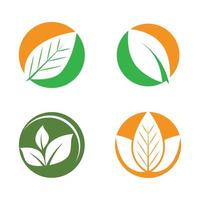 hoja verde logo ecología naturaleza elemento vector icono