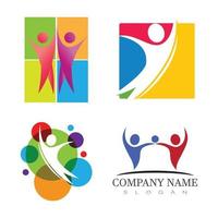 Adoption and community care Logo template vector