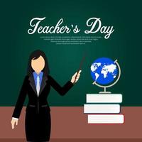 Happy International Teacher's Day design background vector