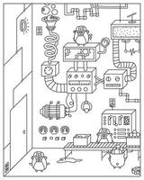 Hamster factory vector illustration