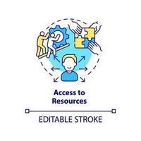 Access to resources concept icon. Benefit of stakeholder management abstract idea thin line illustration. Isolated outline drawing. Editable stroke. vector