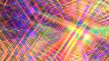 Abstract glowing iridescent background of neon lines video