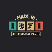 Made in 1971 All Original Parts vector