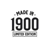 Made in 1900 Limited Edition vector