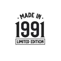 Made in 1992 Limited Edition vector