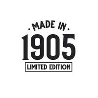 Made in 1905 Limited Edition vector