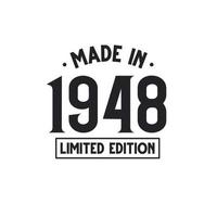 Made in 1948 Limited Edition vector