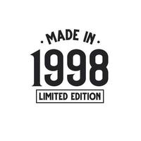 Made in 1998 Limited Edition vector