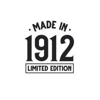 Made in 1912 Limited Edition vector