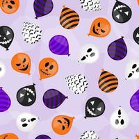 Halloween Funny Balloons Seamless Pattern vector