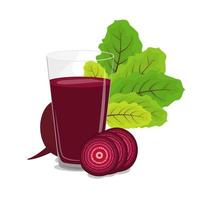Beet juice illustration. The concept of cleansing the body. vector