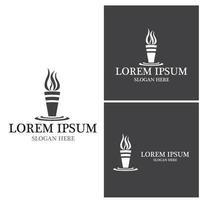 Torch icon and symbol vector template