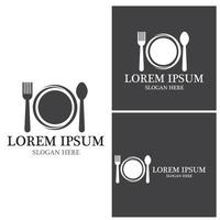 plantilla de vector de logotipo de icono de restaurante